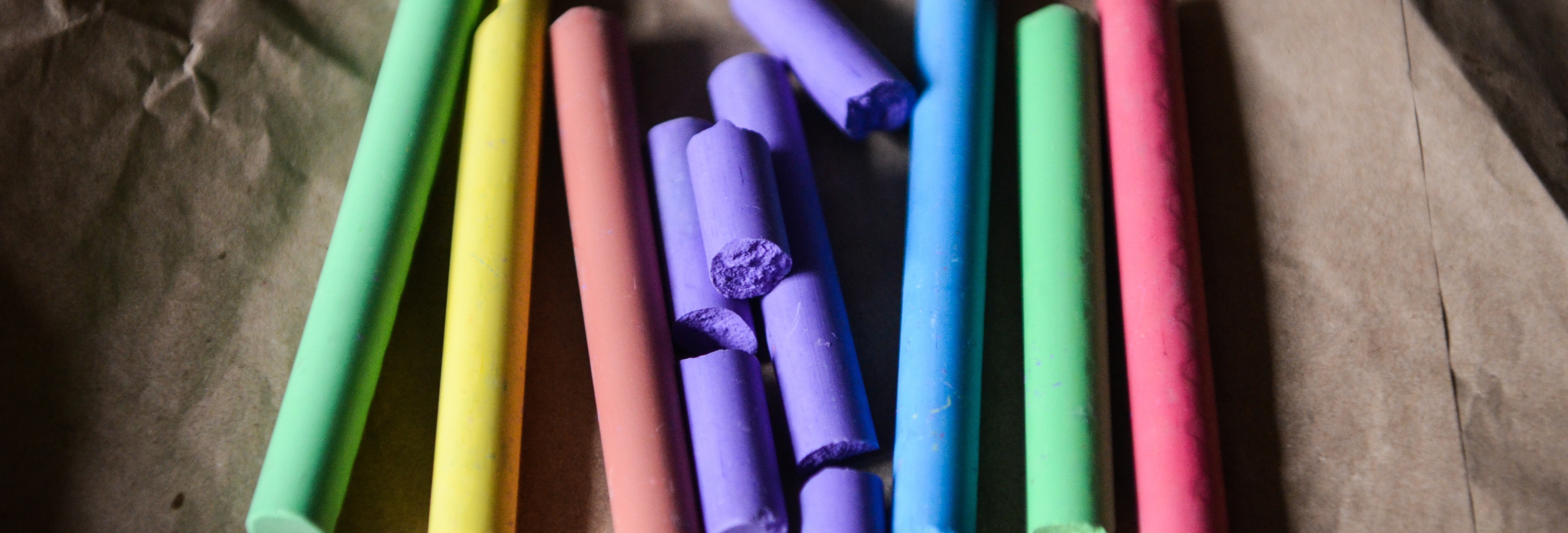 photo of colored chalk